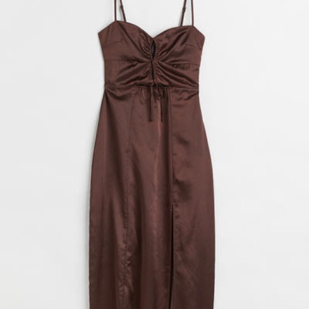 H&M Strapless Brown Dress